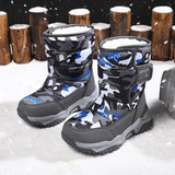 Winterstiefel für Kinder – Warme Schneestiefel mit Camouflage und rutschfester Sohle