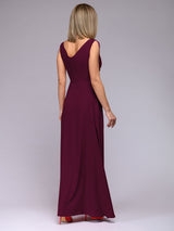Elegantes Maxikleid mit V-Ausschnitt für besondere Anlässe