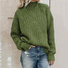 Damenpullover mit Stehkragen und elegantem Muster