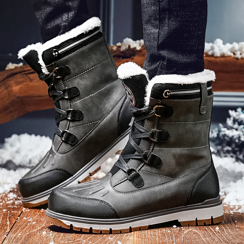 Men's winter boots with warm lining – Comfortable grip & outdoor style