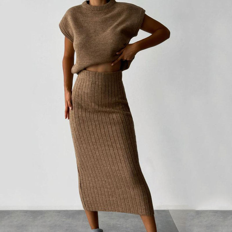 Elegantes Ensemble langer Rock und Oberteil für Damen