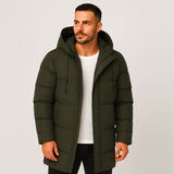 Men's Long Quilted Winter Coat – Warm, Elegant & Comfortable