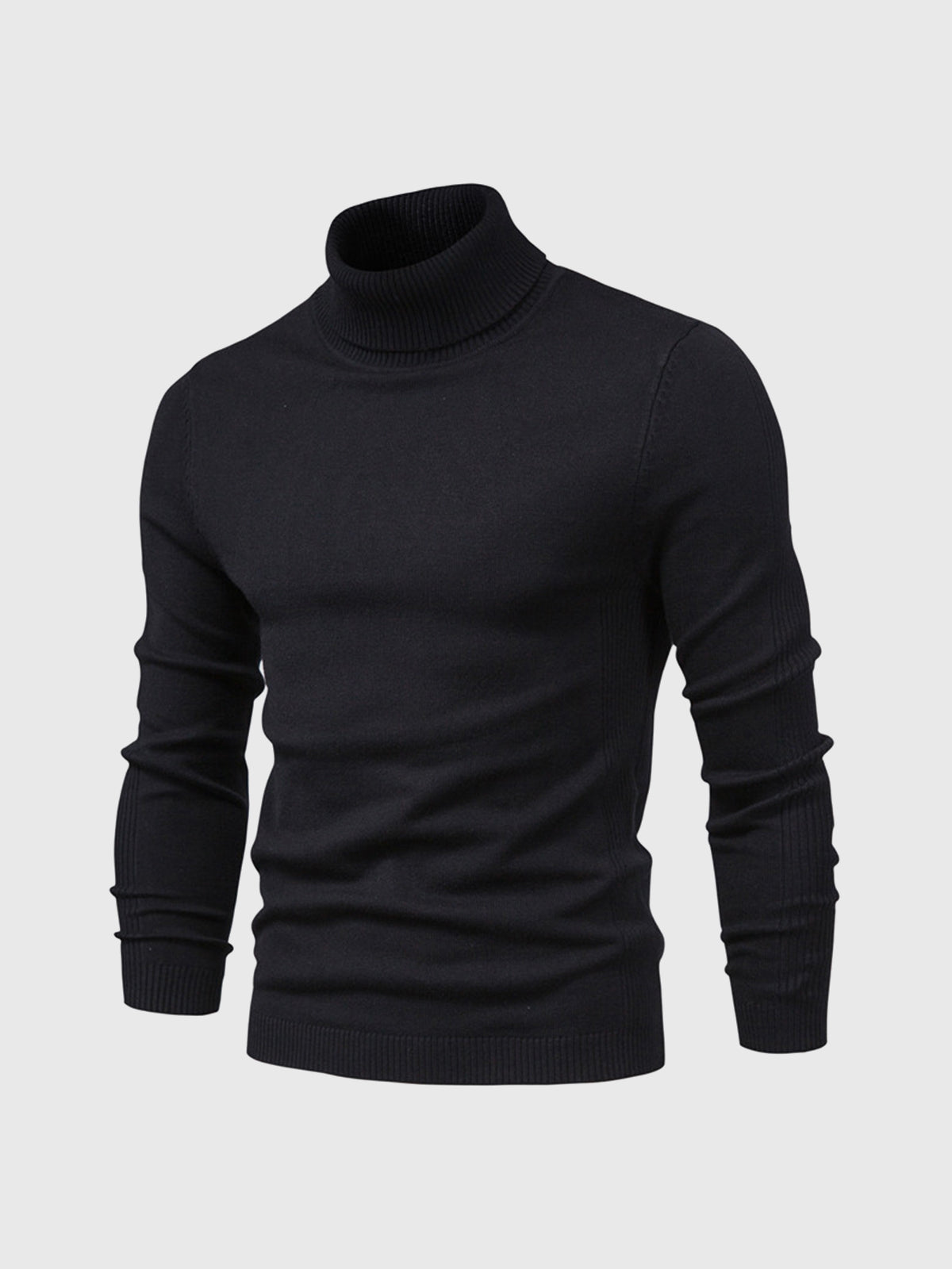 Pull Col Roulé Homme en Coton Doux, Design Intemporel