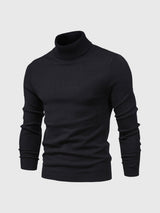 Pull Col Roulé Homme en Coton Doux, Design Intemporel