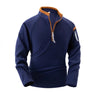 Men's sporty half-zip sweater – Sweatshirt with contrasting collar