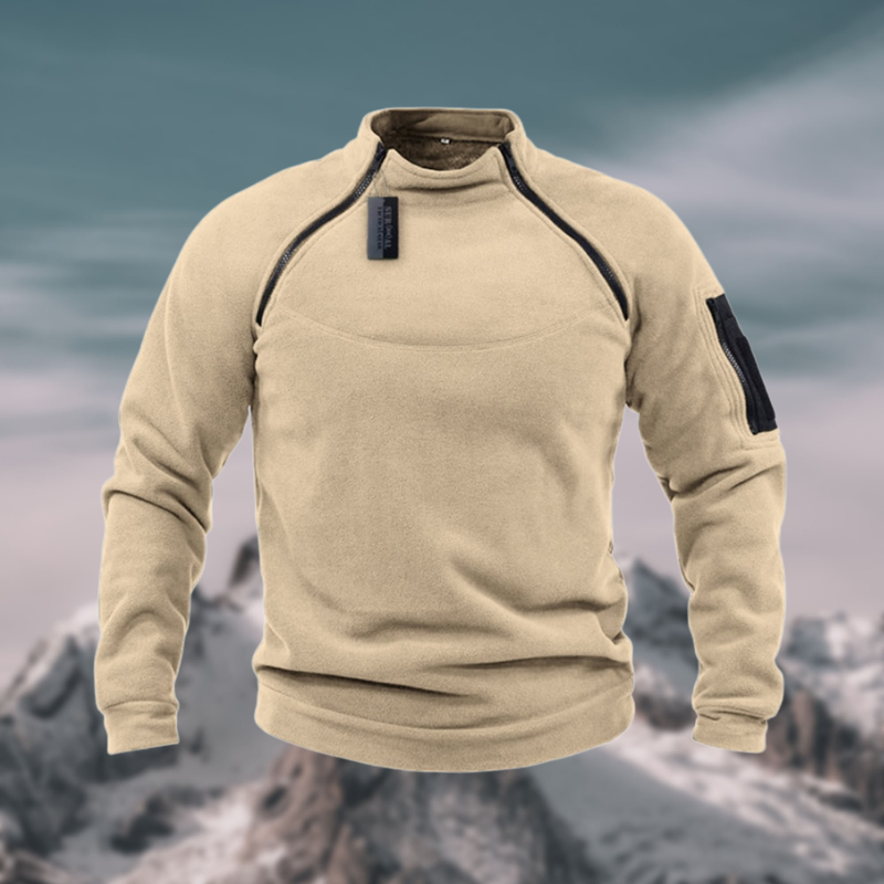 Pull Polaire Homme Chaud et Confortable avec Poches de Sécurité