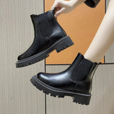 Chelsea Ankle Boots Women – Trendy Boots with Thick Sole