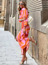 Sommerkleid mit Wickeldesign und elegantem Kragen
