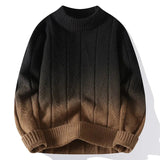 Herrenpullover mit Farbverlauf – Moderner Rundhalspullover aus Strick