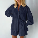 Sommerensemble Zweiteilig Damen Bluse und Shorts