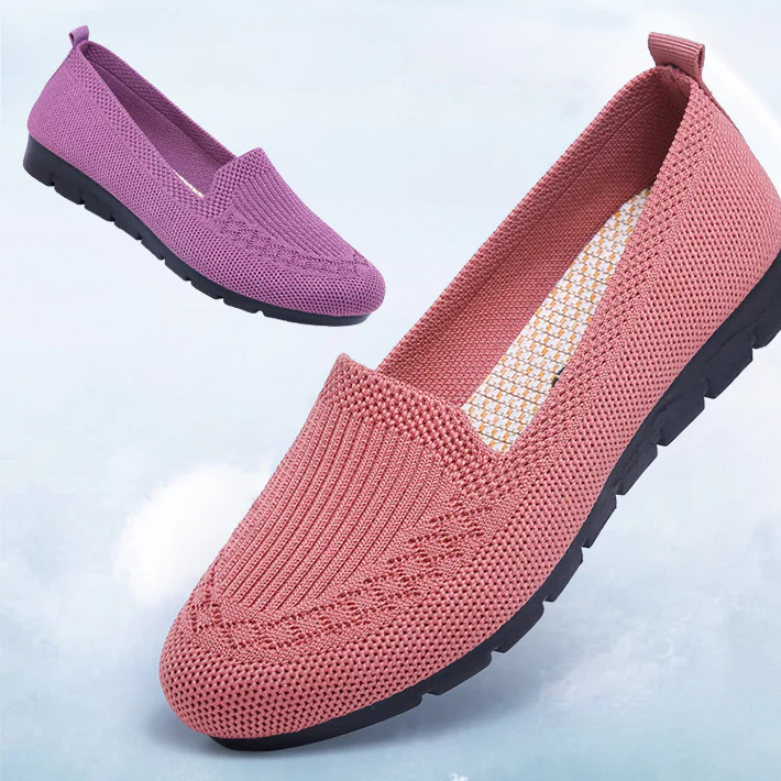 Leichte Damen Schuhe zum Hineinschlüpfen mit Fußgewölbestütze