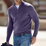 Pull col V homme en coton mélangé doux - Style intemporel et confort