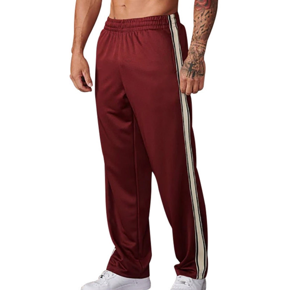 Herren-Jogginghose – Sporthose mit geradem Schnitt und Seitenstreifen