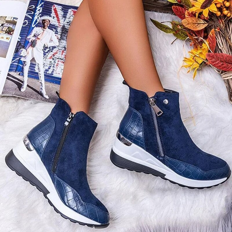 Women's ankle boots – Sporty winter boots with soft lining