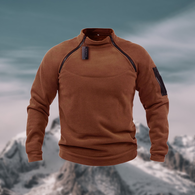 Pull Polaire Homme Chaud et Confortable avec Poches de Sécurité