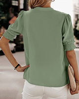 Blouse à col en V pour femmes - Confortable et élégante
