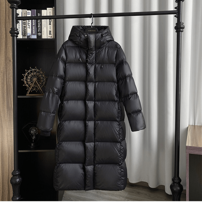 Langer gesteppter Wintermantel für Damen – Warm, elegant und wasserabweisend