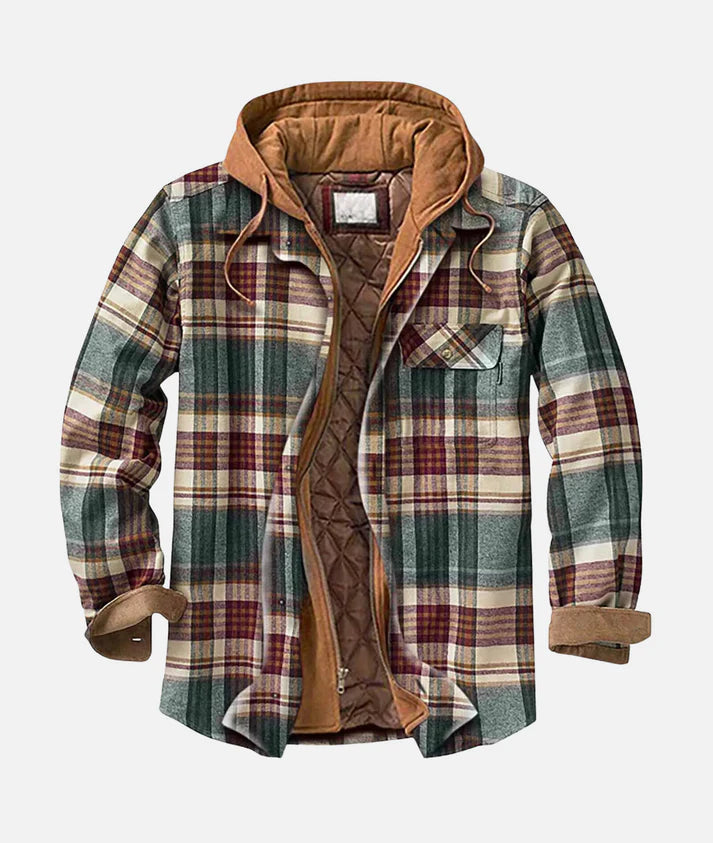 Veste à Carreaux avec Capuche pour Toutes Occasions