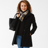 Damen langer Mantel – klassisch, elegant & bequem