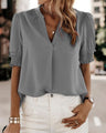Blouse à col en V pour femmes - Confortable et élégante