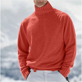 Herrenpullover mit Stehkragen, Rippstrick und bequemer Passform