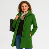 Damen langer Mantel – klassisch, elegant & bequem