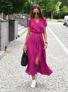 Maxikleid Boho Wickelkleid mit Trendigem Print