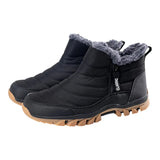 Bottes d’hiver homme extérieur – Bottines chaudes antidérapantes à fermeture éclair