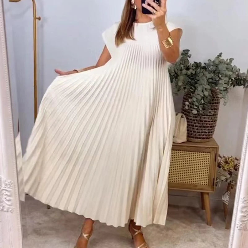 Plissiertes ärmelloses Kleid - Elegant und bequem
