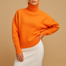 Oversize Damen Rollkragenpullover, schmeichelhafte Silhouette und Komfort