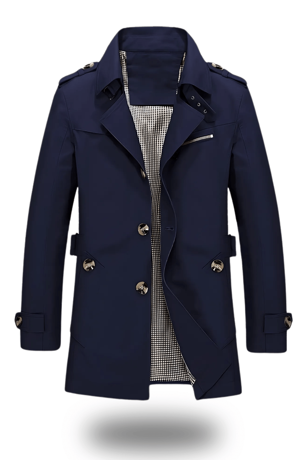 Trenchcoat mit umgeschlagenem Kragen und klassischer Eleganz