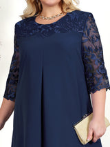 Robe de Banquet Élégante en Crochet pour Femmes Rondes