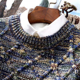 Herrenpullover mit Muster – Warmer Strickpullover im Vintage-Stil