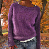 Weicher Herbstpullover aus Strick für Damen – Bequeme Weite Passform