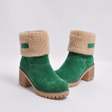 Warme gefütterte Winterstiefel für Damen