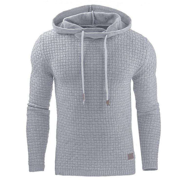 Herren Kapuzenpullover aus Strick – Bequemer Pullover mit modernem Wabenmuster