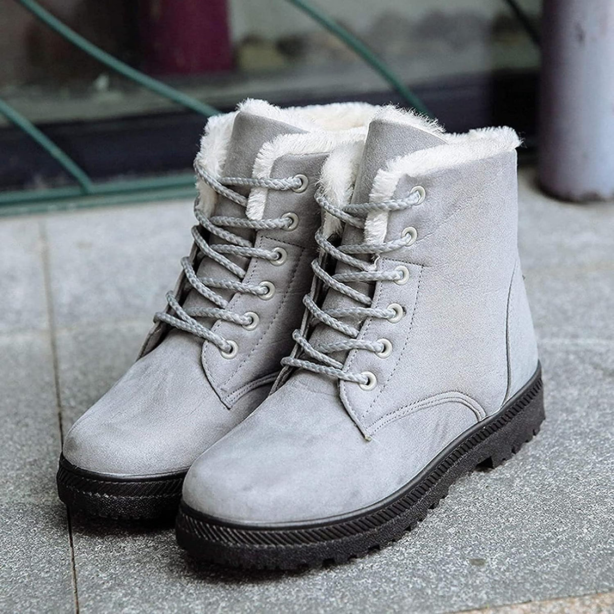 Winterstiefel für Damen mit Fellfutter – Warme rutschfeste Stiefeletten