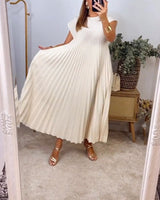 Plissiertes ärmelloses Kleid - Elegantes und bequemes Design