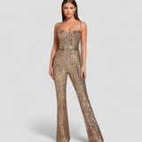Glamour-Glitzer-Overall mit Herzausschnitt