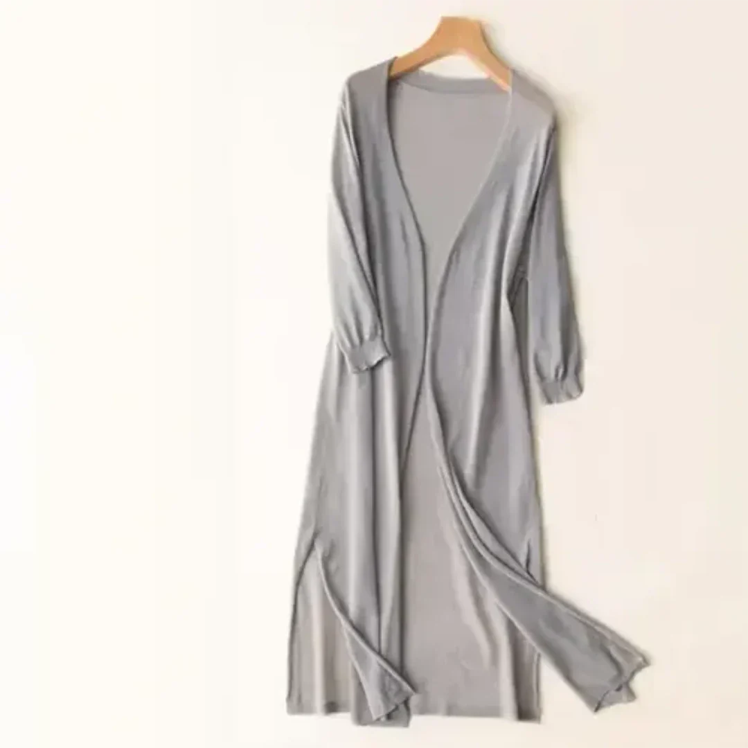 Langer eleganter Damen-Gilet mit Komfort und Stil