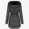 Damen Wintermantel – Elegante und warme Jacke mit Pelzkragen und Kapuze