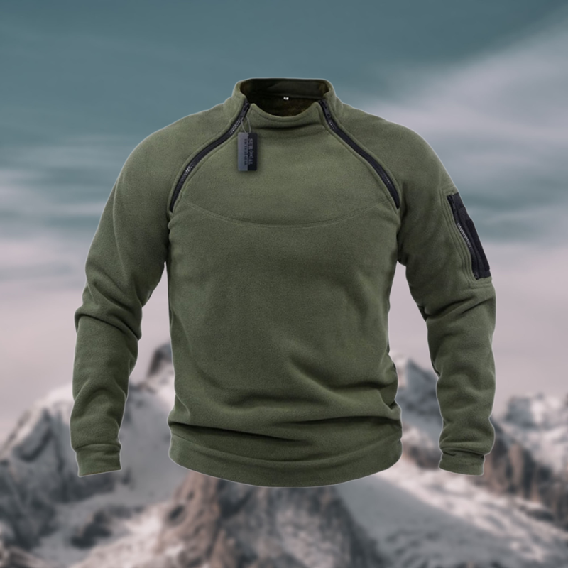 Pull Polaire Homme Chaud et Confortable avec Poches de Sécurité