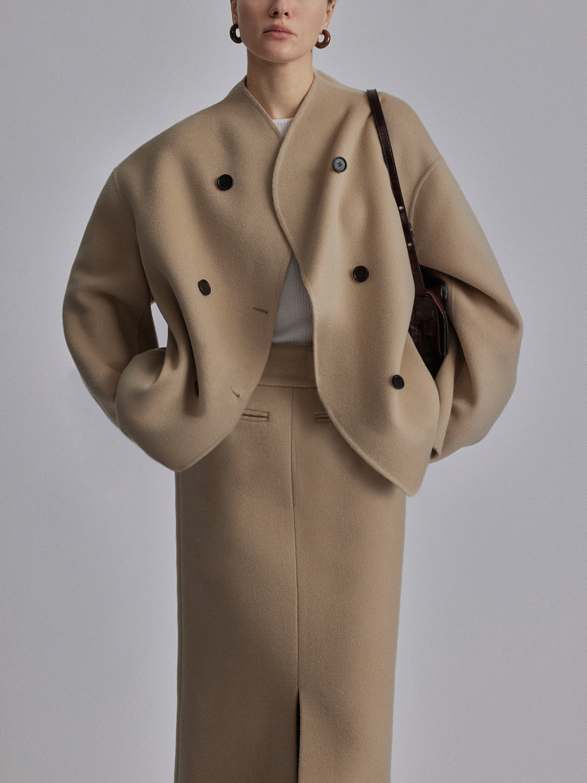 Manteau Oversize à Boutons pour Femmes - Élégant et Confortable
