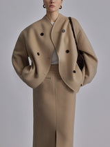 Manteau Oversize à Boutons pour Femmes - Élégant et Confortable