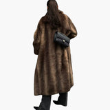 Langer Damenmantel aus Kunstpelz – Luxuriöser Wintermantel mit elegantem Look