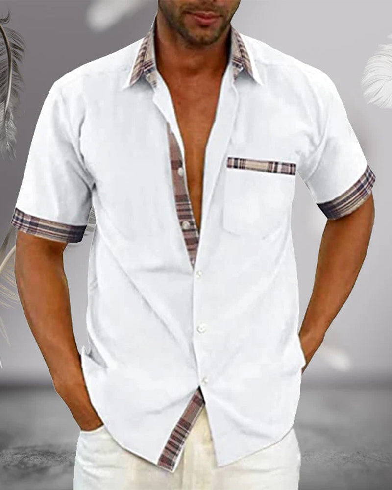 Chemise Homme à Manches Courtes Élégante