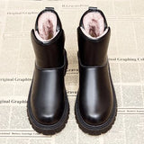 Winterstiefeletten Damen – Kurze Warme Stiefel mit Weichem Futter