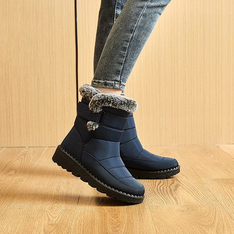 Warme Winterstiefel für Damen – Wasserdichte Stiefel mit rutschfester Sohle