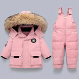 Kinder-Winterset – Warme Jacke mit Hose und Kapuze