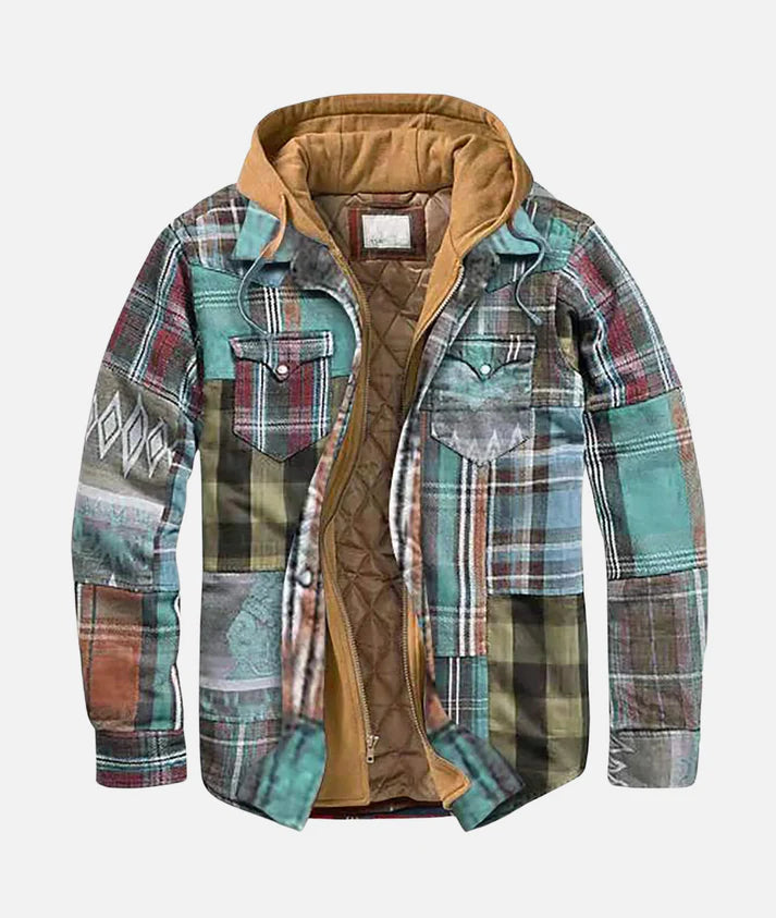 Veste à Carreaux avec Capuche pour Toutes Occasions